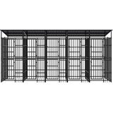 Vanjski kavez za pse s krovom čelični 9,22 m² | shoptok.hr