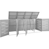  Spremište za četiri kante za smeće 276,5x77,5x112,5 cm čelično | shoptok.hr