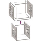  Stalak za drva za ogrjev 40x40x40 cm pohabani čelik | shoptok.hr