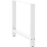 Noge za jedilno mizo bele barve 2 kosa 80 x (72-73) cm jeklo | Shoptok.si