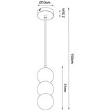  MAXLIGHT P0664 - Luster na sajli ALICE 1xG9/7W/230V prečnik 10 cm crna/bež | Eponuda.com