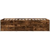  Okvir kreveta s pohranom s ladicama Dimljeni hrast 80 x 200 cm | shoptok.hr
