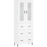 Maison Chic Visoka omara - Komoda - Predalnik bela 69,5x34x180 cm inženirski les, (21720478) | Shoptok.si