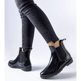 Gemre Black short patent rubber boots Cupone | Eponuda.ba