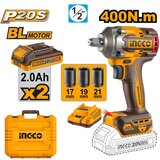 Ingco Akumulatorski udarni odvijač CIWLI2040E 1/2 400Nm 2×2.0Ah SUPER | ePonuda.com