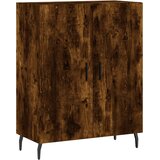  Visoka komoda dimljeni hrast 69,5x34x180 cm konstruiranog drva | shoptok.hr