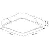 Brilagi LED prigušiva svetiljka PILANA SQUARE LED/48W/230V hrast/bež 42x42 cm + sa daljinskim upravljačem | Eponuda.com