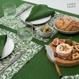 Linen Tales Lanen pogrinjek 35x45 cm Evergreen Damask – | Shoptok.si