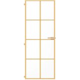 Sobna vrata tanka zlatna 76x201,5 cm kaljeno staklo i aluminij | shoptok.hr