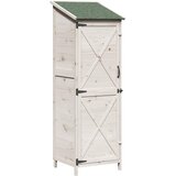  Vrtna Šupa Bijela 59,5 x 56 x 176,5 cm Čvrsto drvo jele | Eponuda.com