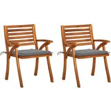 Maison Chic Vrtni Jedilni stoli - Vzorci stoli z blazinami 2 kosa trden akacijev les A2024, (21878630) | Shoptok.si