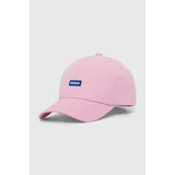 Hugo Blue Bombažna bejzbolska kapa roza barva