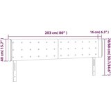  Vzglavje z ušesi temno sivo 203x16x78/88 cm žamet, (20793061) | Shoptok.si