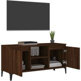 TV ormarić s metalnim nogama boja smeđeg hrasta 103 5x35x50 cm | shoptok.hr