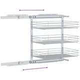  Izvlačna žičana košara s 3 razine srebrna 47x35x56 cm | shoptok.hr