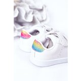 Kesi Children's Sneakers With Velcro White-Rainbow Cute Girl Cene