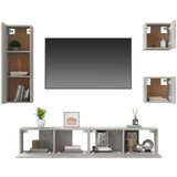  5-dijelni set TV ormarića siva betona konstruirano drvo | shoptok.hr