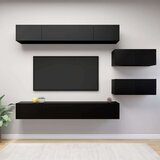  6-dijelni set TV ormarića crni od iverice | shoptok.hr