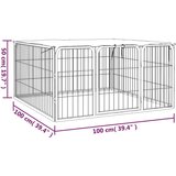  Ograda za pse s 4 panela crna 100 x 50 cm čelik obložen prahom | shoptok.hr