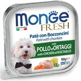 Monge fresh - piletina i povrće 100gr pašteta za pse Cene