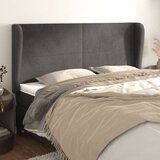  Uzglavlje s ušima tamnosivi 203x23x118/128 cm baršunasti Cijene