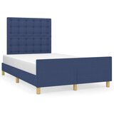  Okvir za krevet s uzglavljem plavi 120 x 200 cm od tkanine | shoptok.hr