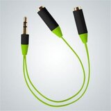 Ready2music kabl audio 3.5mm M/2xŽ zelena usic R2MSPLGREEN, 0.16m Cene