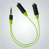 kabl audio 3.5mm M/2xŽ zelena usic R2MSPLGREEN, 0.16m