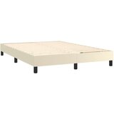  Boxspring - Krevet s oprugama i madracem krem 140x200 cm od umjetne kože - Krema 140 x 200 cm gumbi | shoptok.hr