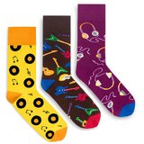 Banana Socks Unisex's Socks Set Music set tamnocrvena | senf Cene