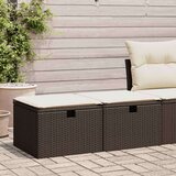  2-dijelni set vrtnih sofa poliratan i bagrem s jastucima smeđi | shoptok.hr