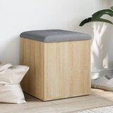 vidaXL Klop za shranjevanje sonoma hrast 42x42x45 cm inženirski les Cene