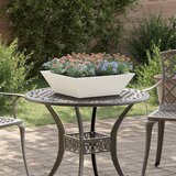  Vrtna saksija Bijelo 50 x 50 x 15 cm Čelična vrata | shoptok.hr