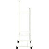  Stalak za odjeću s policom s kotačem Bijelo 80 x 53 x 156 cm | shoptok.hr
