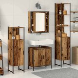  Set namještaja za kupaonicu 4 pcs Smeđa 33 x 33 x 185.5 cm | shoptok.hr