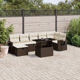 vidaXL 8-dijelni set vrtnih sofa s jastucima smeđi od poliratana | shoptok.hr