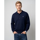 Polo Ralph Lauren PULL FLAG COL POLO EN COTON LIN Tamno plava | shoptok.hr