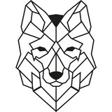 Wallity Zidna dekoracija Wolf2, 41x57 cm, 1.5 mm, Crna Cene