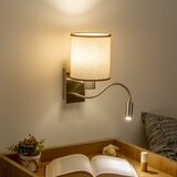  Brilagi - LED zidna svetiljka NUBILA 1xE27/25W/230V + LED/3W hrom/braon | Eponuda.com