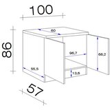 Lesnina-XXXL spodnja omarica za korito milano, antracit, hrast, Š.100 | Shoptok.si