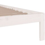  Posteljni okvir bel iz trdnega lesa 120x190 cm 4FT, (20905528) | Shoptok.si