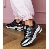 Gemre Black sneakers with rhinestones and metallic insert Garsi | Shoptok.si