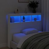 Ormarić za uzglavlje s LED svjetlima bijeli 120 x 17 x 102 cm | Eponuda.ba