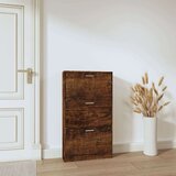 vidaXL omarica za čevlje dimljeni hrast 59x17x108 cm inženirski les | Shoptok.si