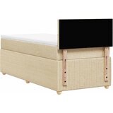  Krevet s oprugama i madracem krem 90 x 200 cm od tkanine | shoptok.hr