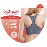 Bellinda SPORTS RACER BACK BRA - Hairless women's bra - grey Cene