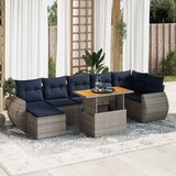 vidaXL 8-dijelni set vrtnih sofa od poliratana s jastucima sivi | shoptok.hr