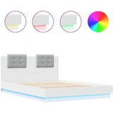 Furnova Posteljni okvir z vzglavjem in LED bel 120x200 cm, (21939804) | Shoptok.si