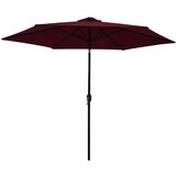 vidaXL Senčnik s kovinskim drogom bordo rdeč 300 cm | Shoptok.si