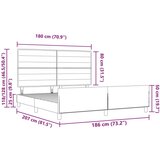  Postelja Temno Siva 180x200 cm Tkanina, (22049923) | Shoptok.si